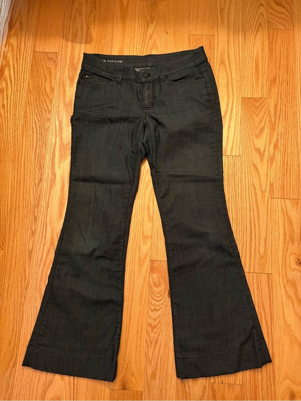 Ann Taylor Black Flare Jeans - Dark Wash